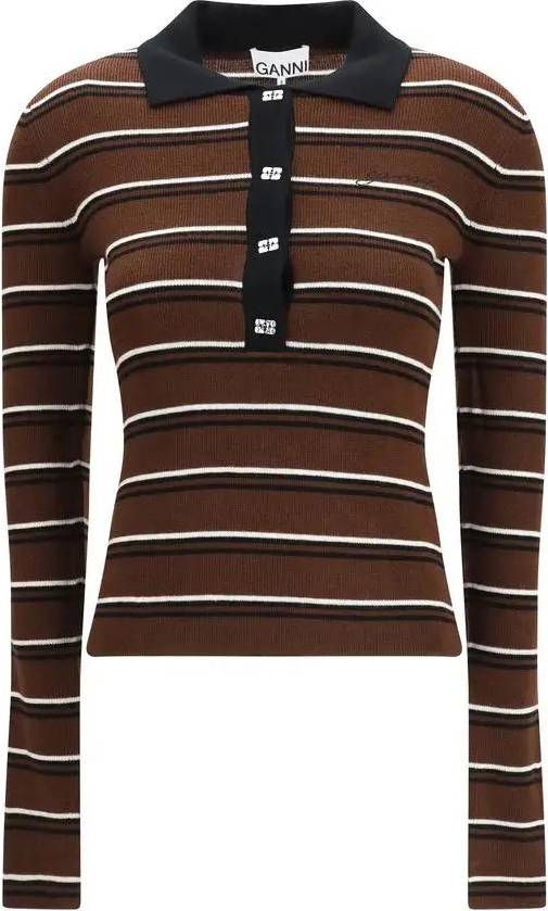 Mini Ribbed Merino Polo - Multicolour
