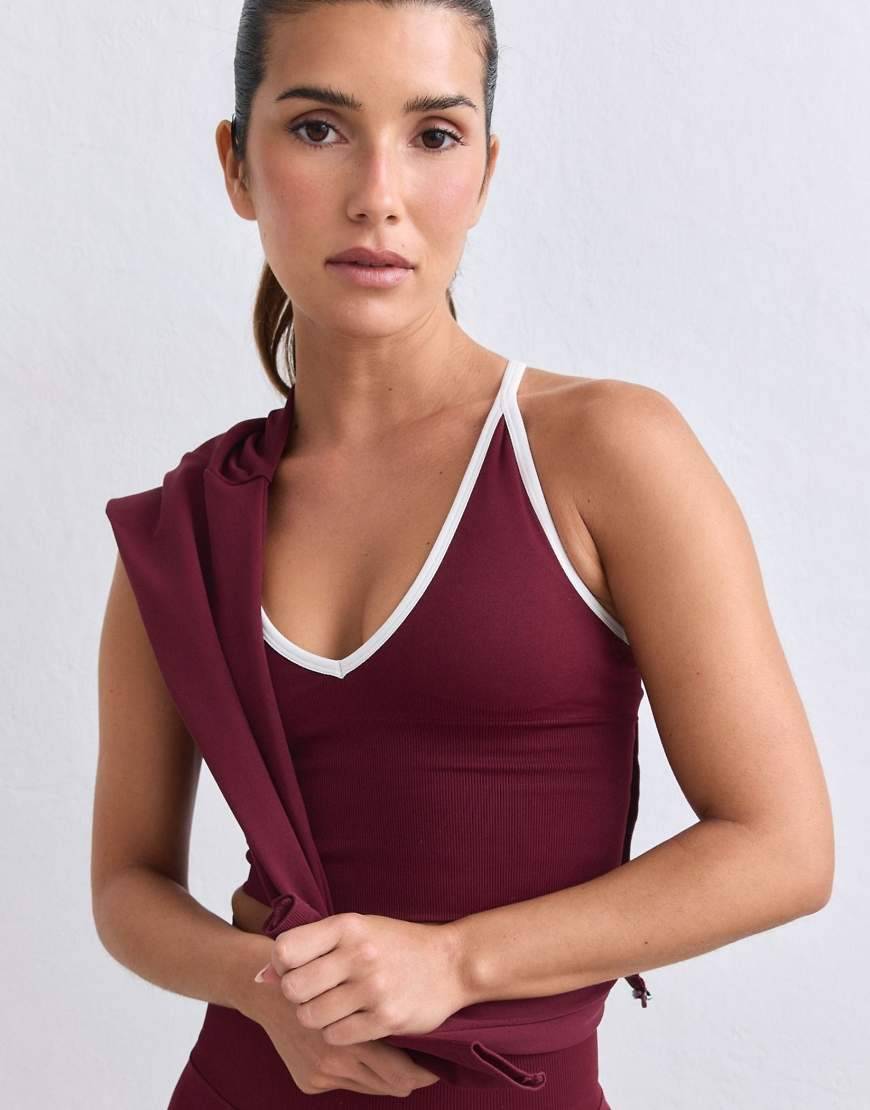 Shape Naadloze Bralette Met Gekruiste Rug - Merlot Rood