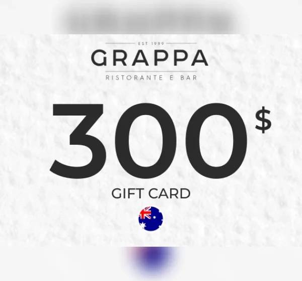 Grappa Ristorante Bar Gift Card 300 AUD Key