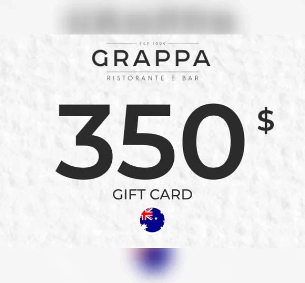 Grappa Ristorante Bar Gift Card 350 AUD Key