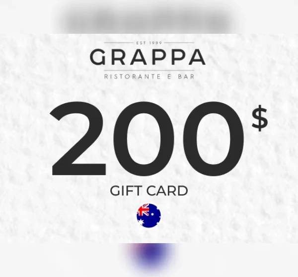 Grappa Ristorante Bar Gift Card 200 AUD Key