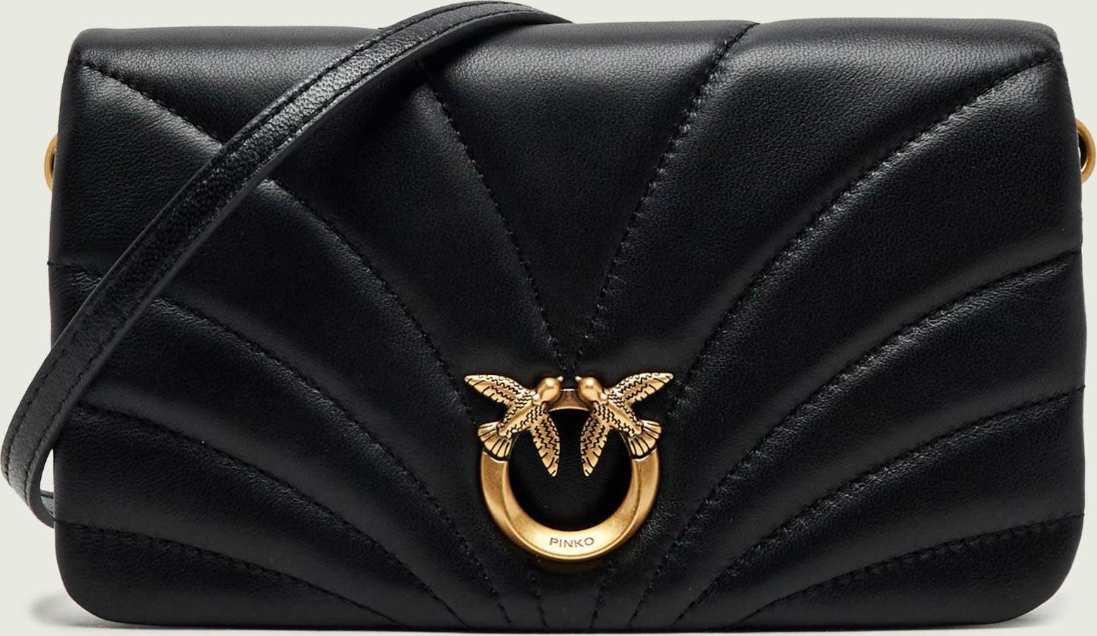 Pinko Leder Clutch Click Horizontal Mini -