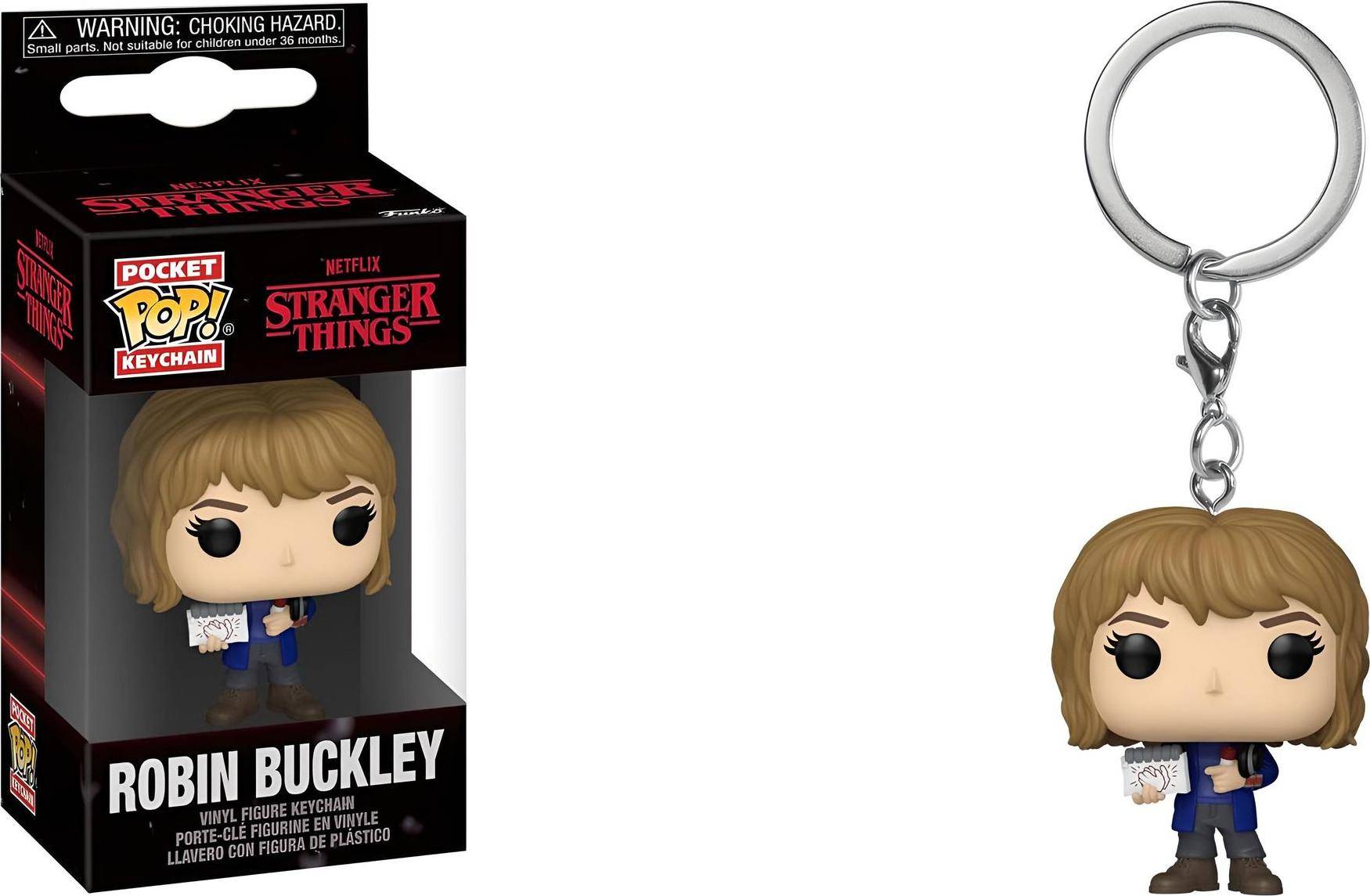 Funko Stranger Things POP Vinyl Keychains Robin Buckley Display