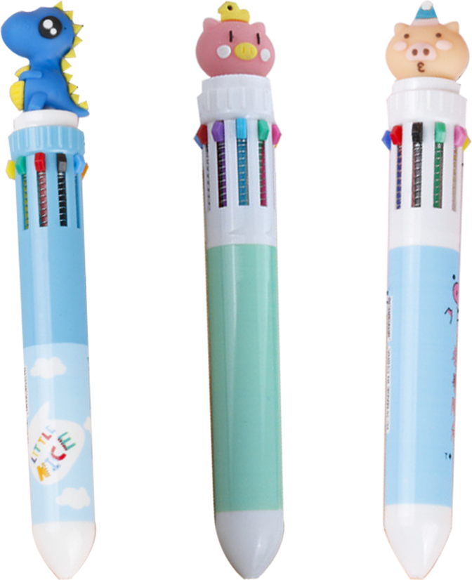Multi-color Ink Retractable Ballpoint Pen