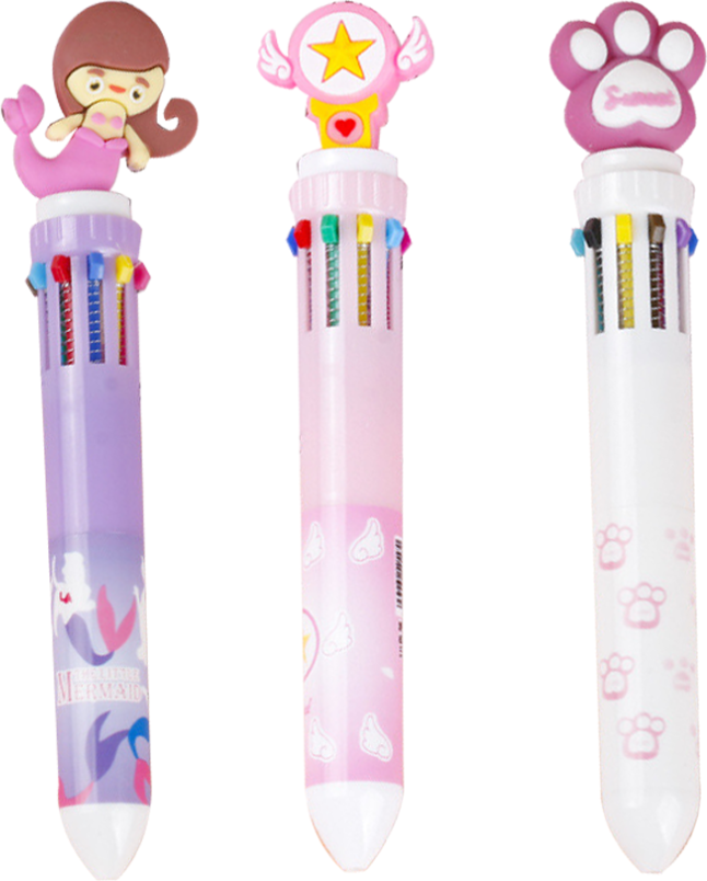 Retractable Multi-color Ink Ballpoint Pen