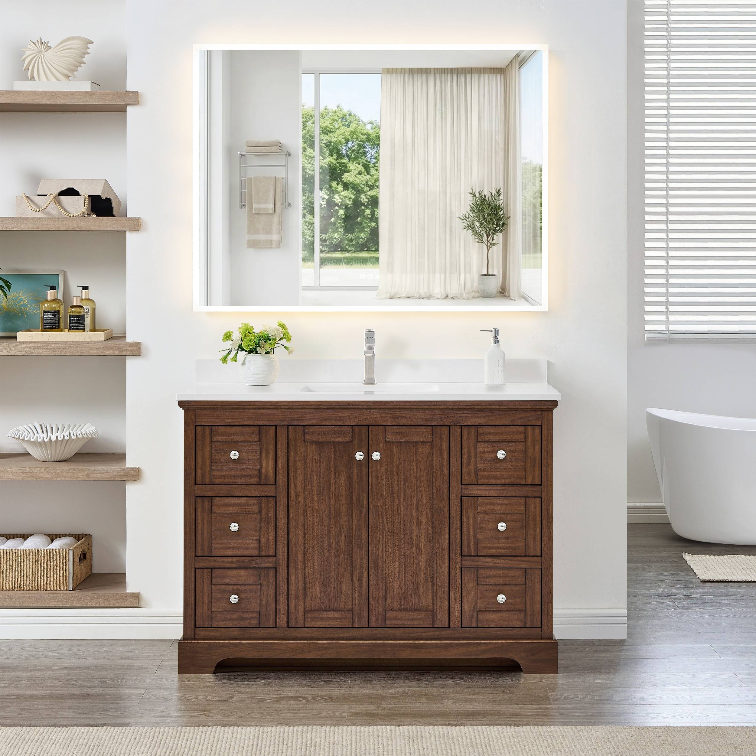Single bathroom vanity Wyndham Collection 48 Inch Single Bathroom Vanity