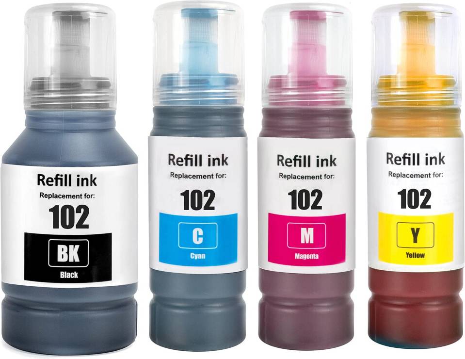 Epson ecotank et 2850 Ink Compatible Epson E102 Refill Ink Bottle Multipack