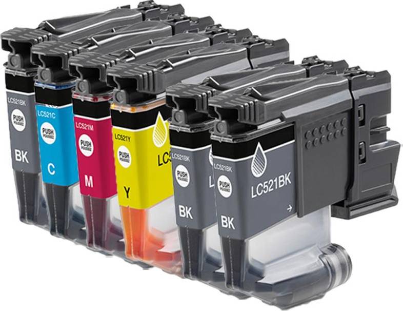 Printerinks Compatible Brother DCP-J1260W Printer Ink Cartridges Multicolor