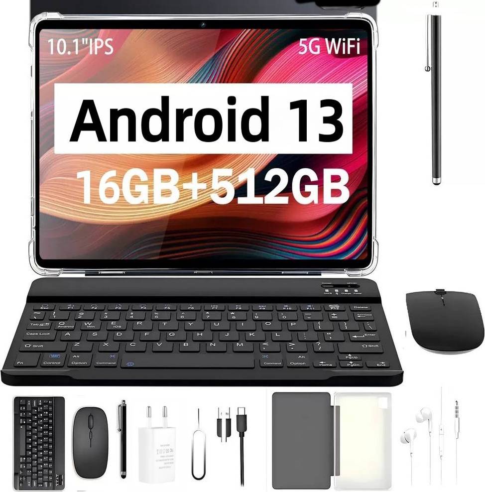 Rolipo 10.1 Inch Android 13 Bluetooth Tablet