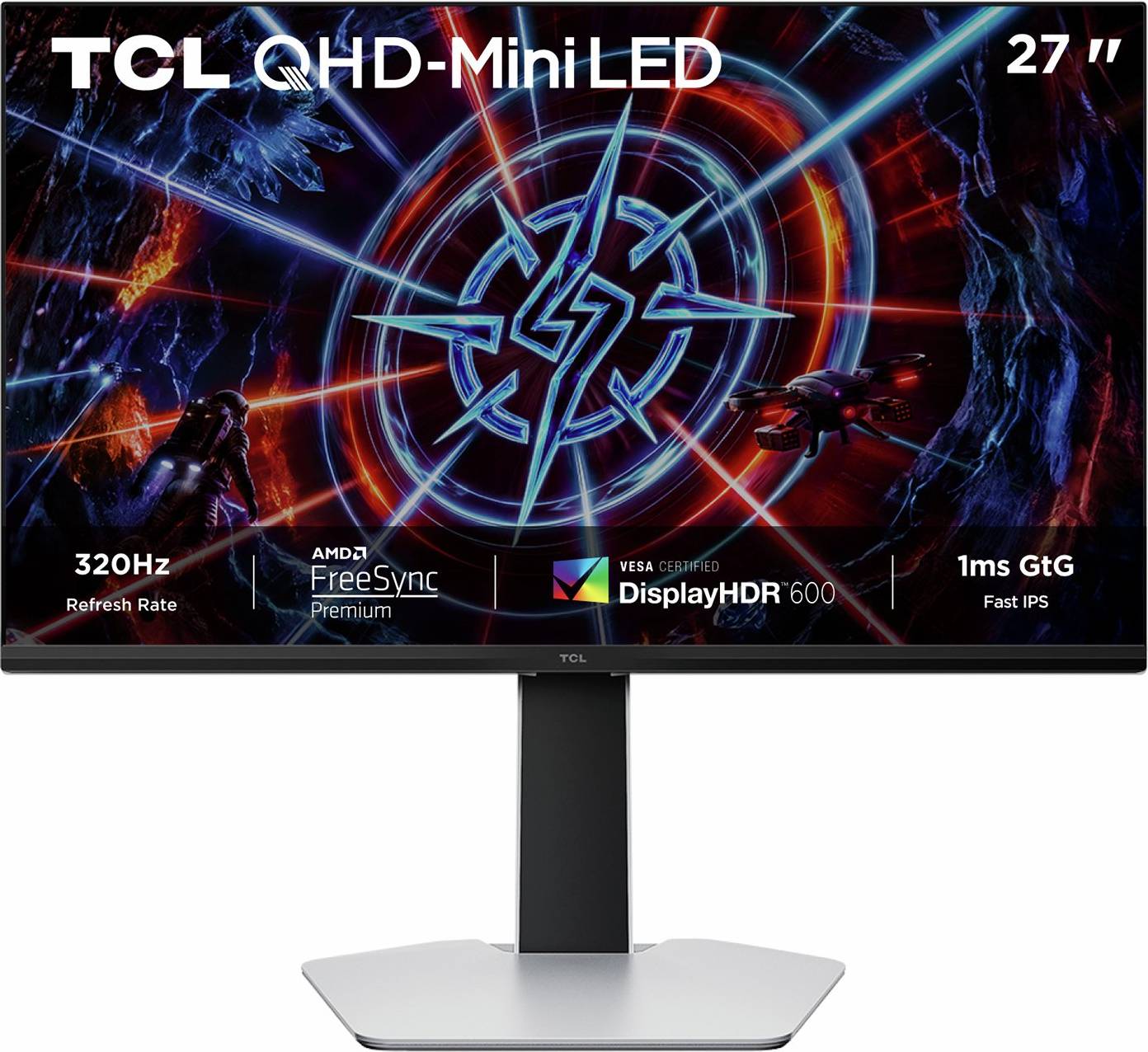 TCL 27P2A 27 Inch 320Hz QHD Mini LED Gaming Monitor