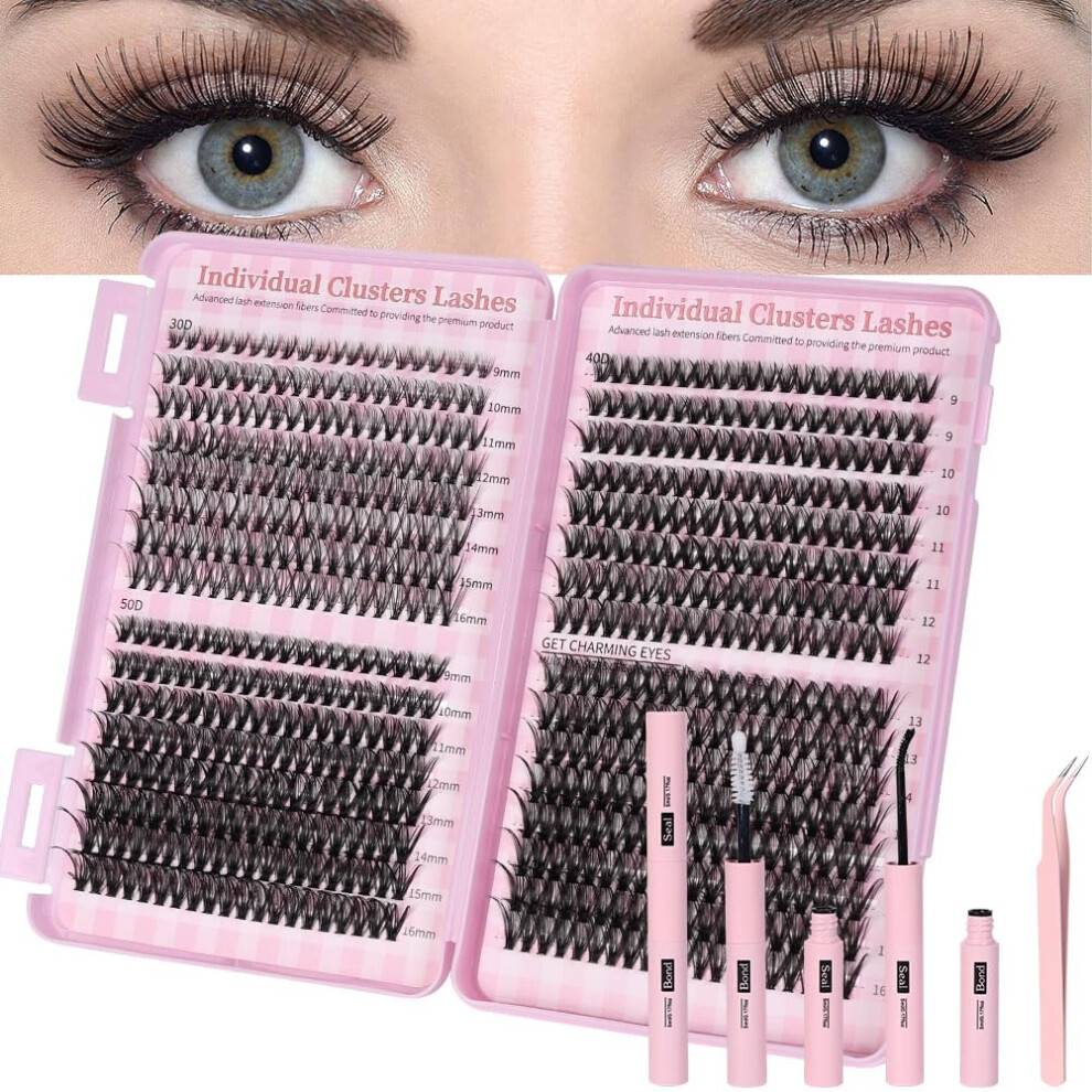 Wispy Cluster Lashes Extensions Kit - Natural