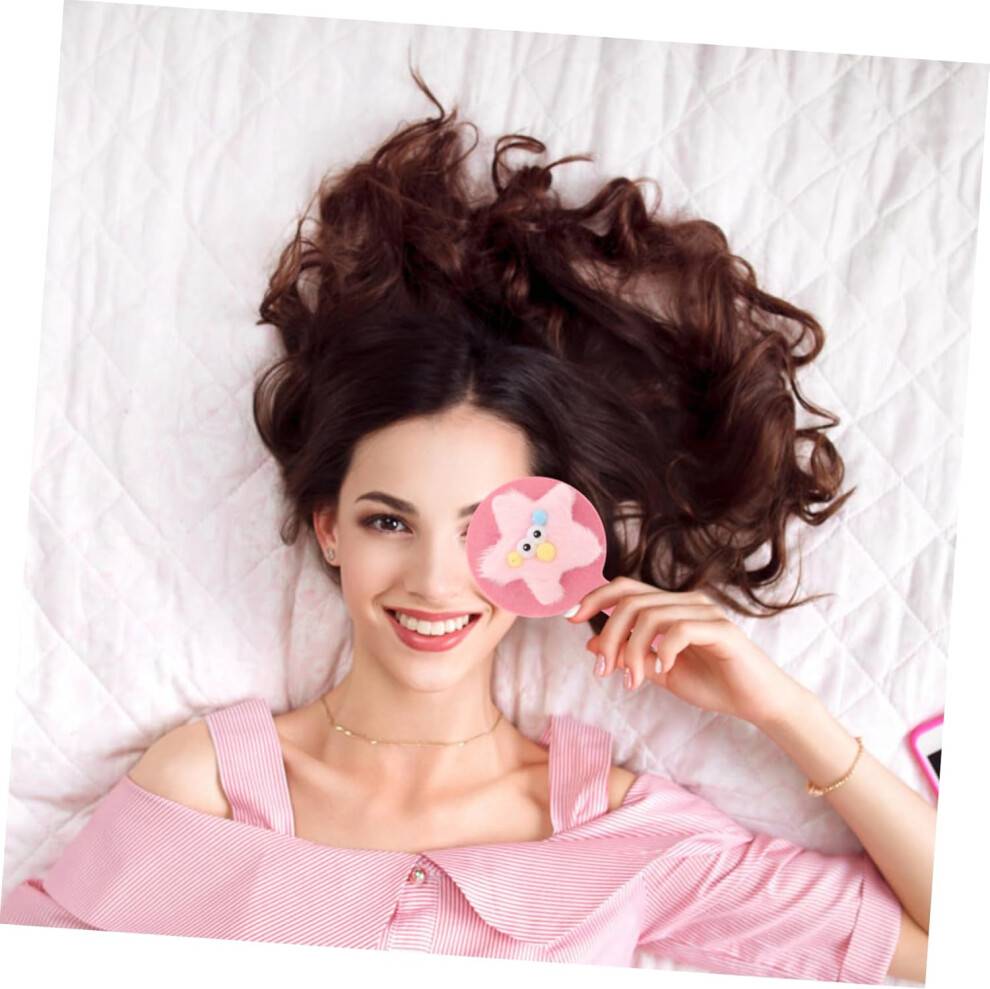 HKHBJS Small Hand Mirror Pattern Portable Compact Suction