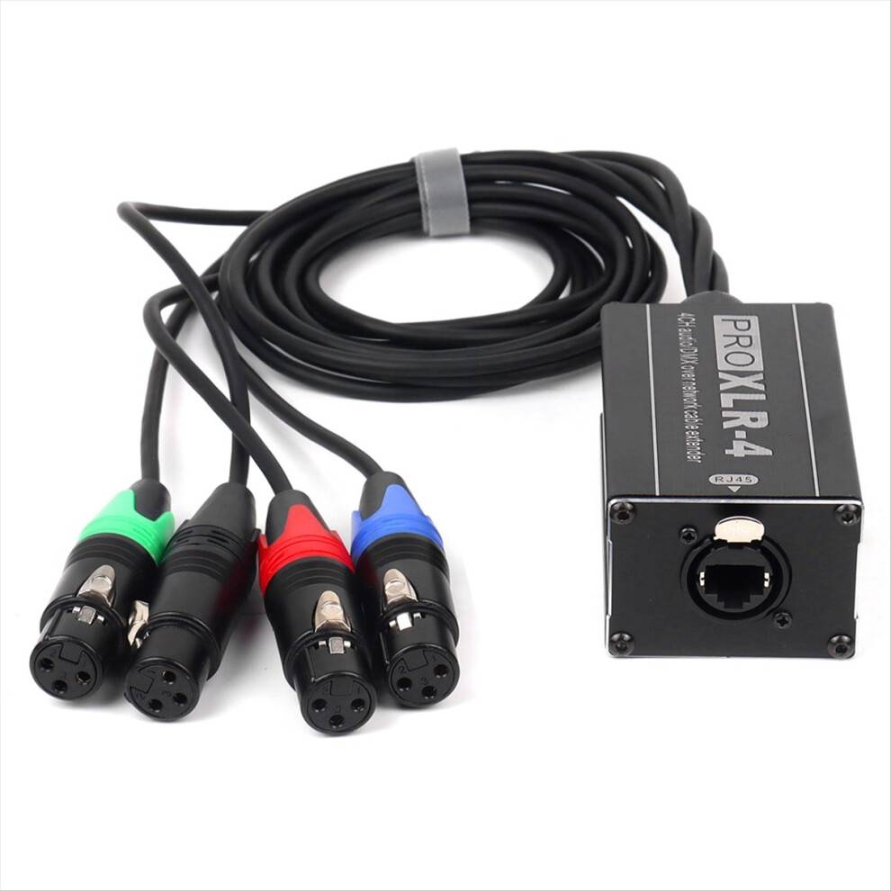 Typecat RJ45 to 4 Channel XLR Audio Splitter