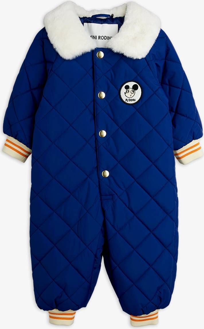 Mini Rodini Ritzratz Quilted Baby Overall - Blue