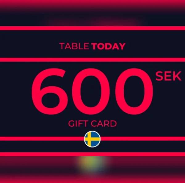 TableToday Gift Card 600 SEK