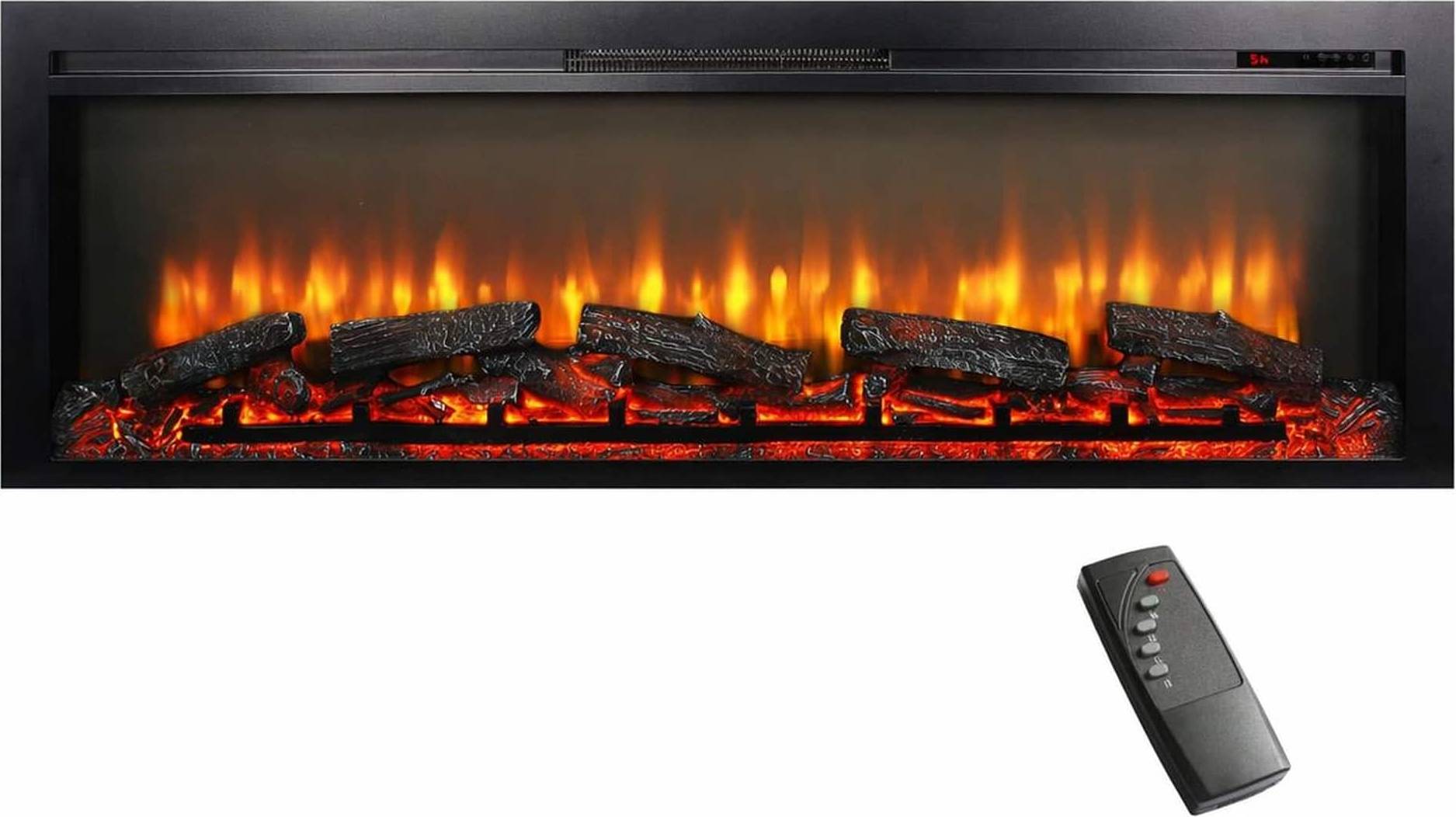 Electric wall fireplaces 54 Inch In-Wall Electric Fireplace