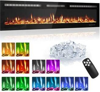 Electric fireplace 60 inch Gaomon 60 Inch Electric Fireplace WiFi Remote
