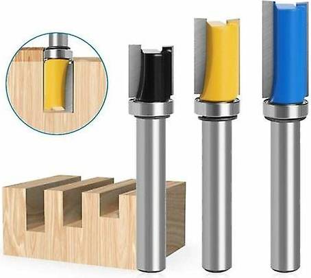 Kikidex 3 Pieces 8mm Carbide Router Bit