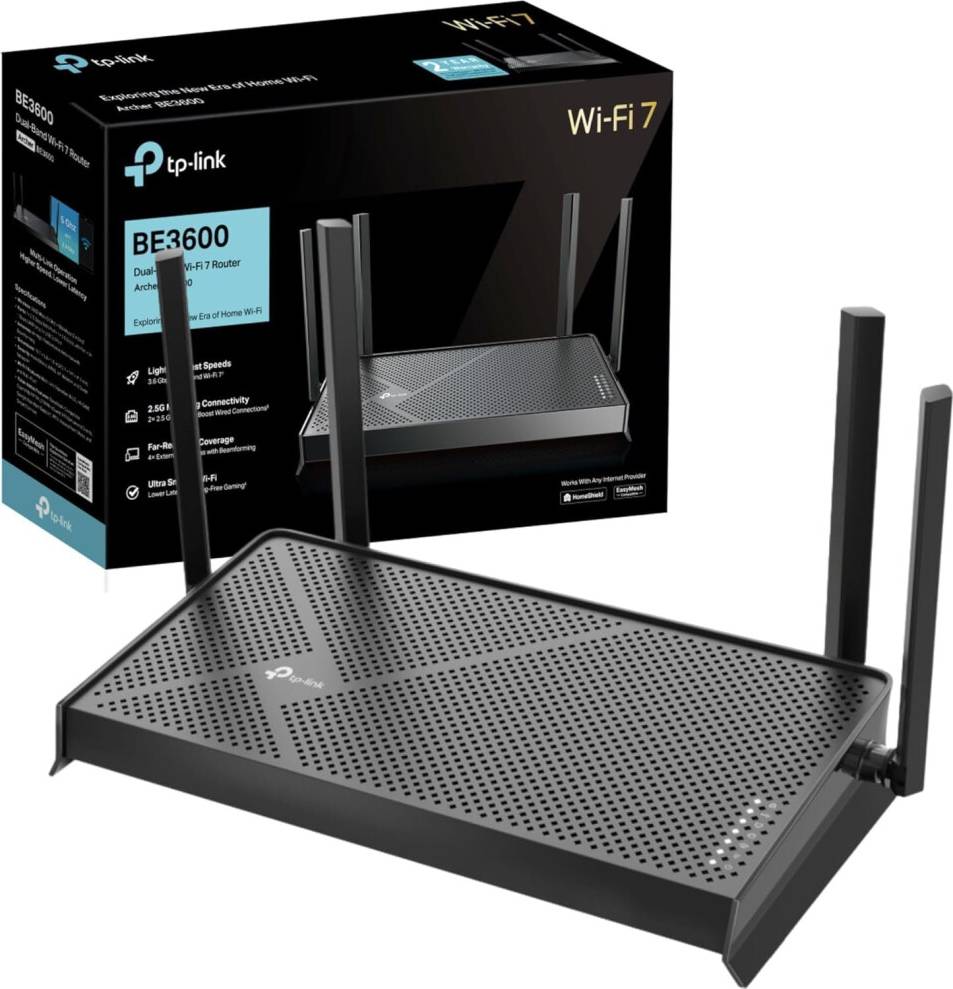 Tp link be3600 TP-Link Archer BE3600 Dual Band WiFi 7 Router