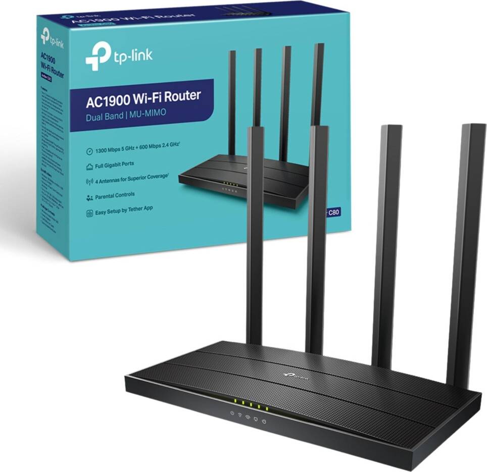 TP-Link Archer C80 AC1900 Dual Band Wireless Gaming Router