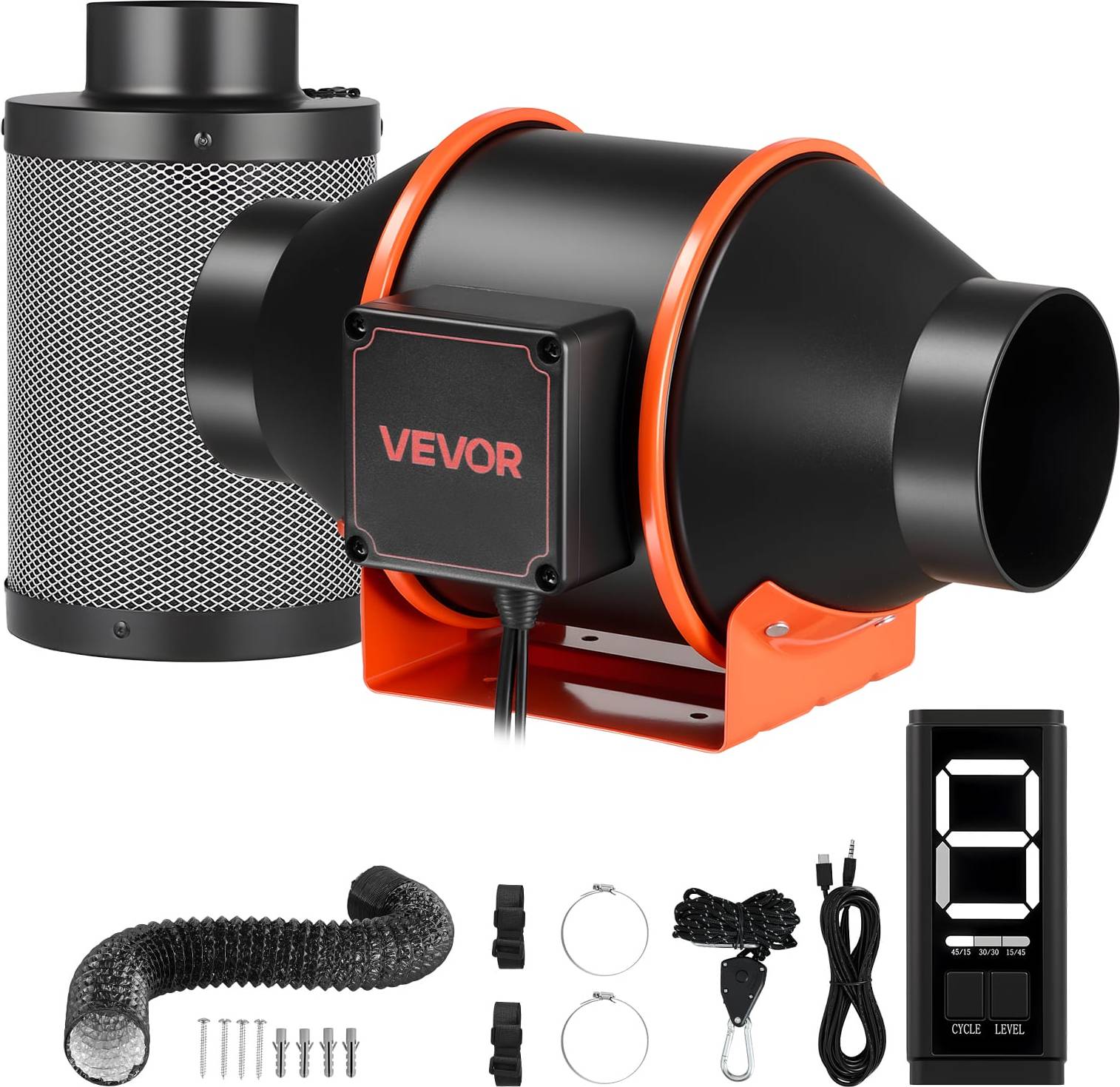 VEVOR Inline Duct Fan Kit 4 Inch EC Motor