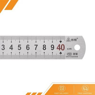 16 Inch Stainless Steel Ruler 40cm Slide Gage