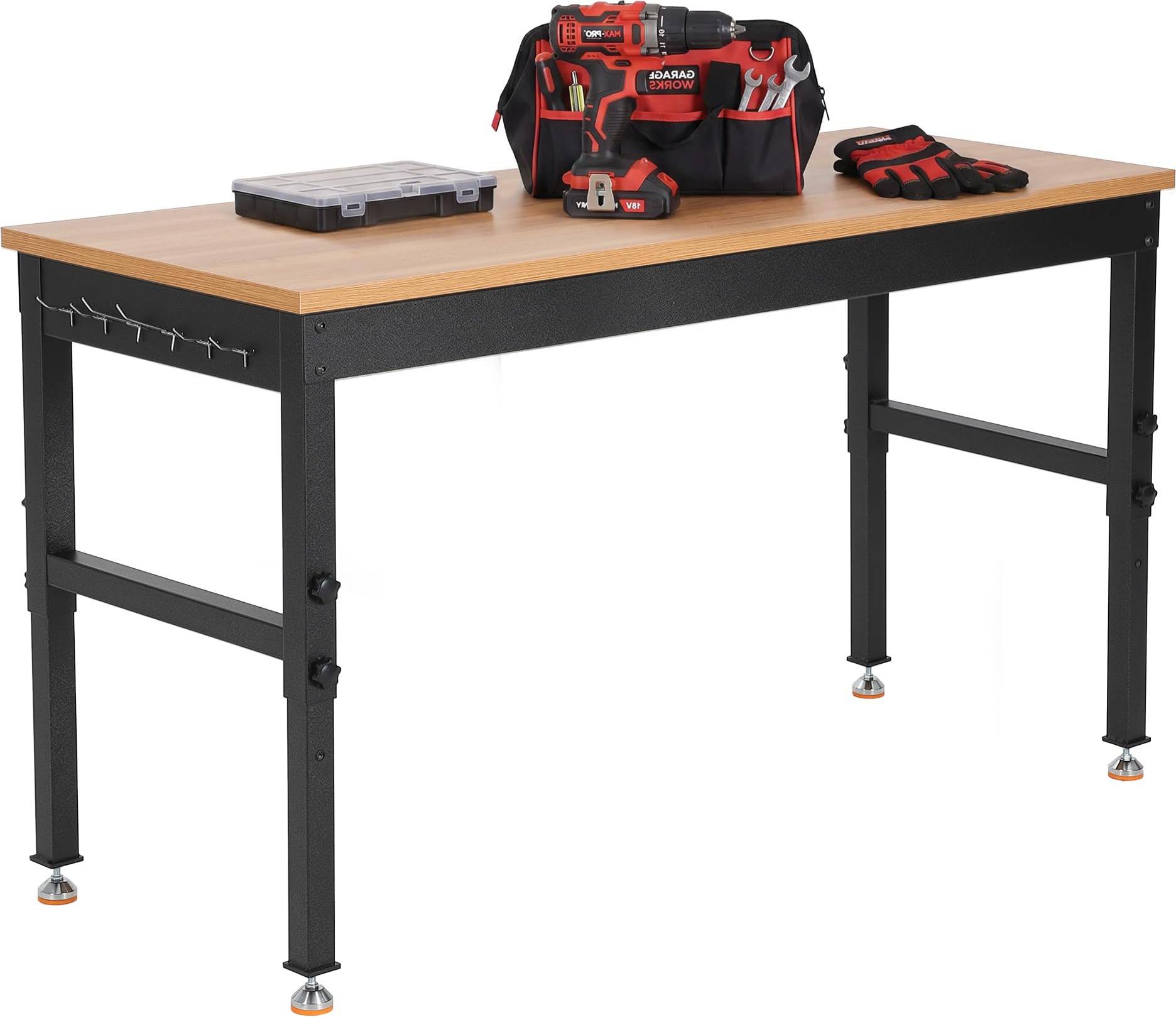 Adjustable height work bench Garvee 72 Inch Workbench Adjustable Height