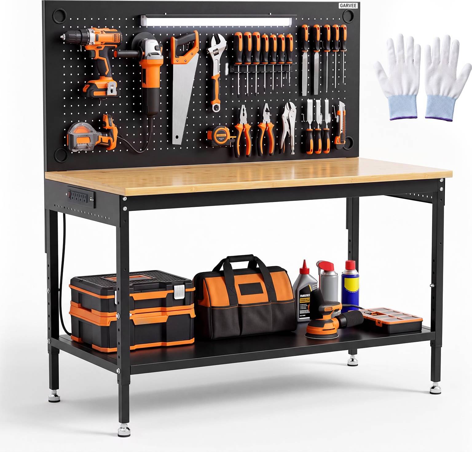 Adjustable height work bench Garvee Adjustable Height Workbench 48x24 Inch