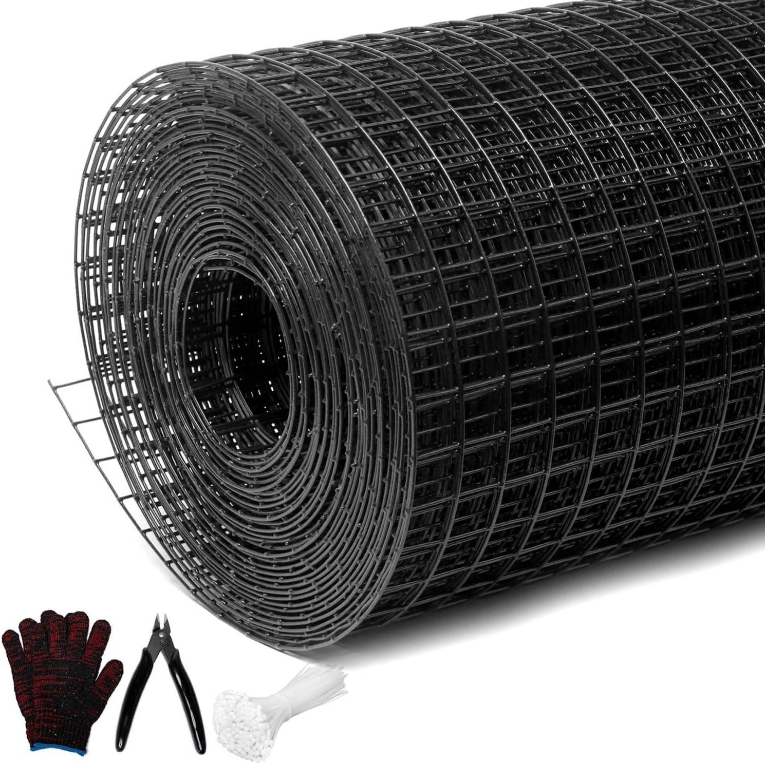 Hardware cloth 1 Hardware Cloth 48 In x 100 Ft 1/2 In Black PVC