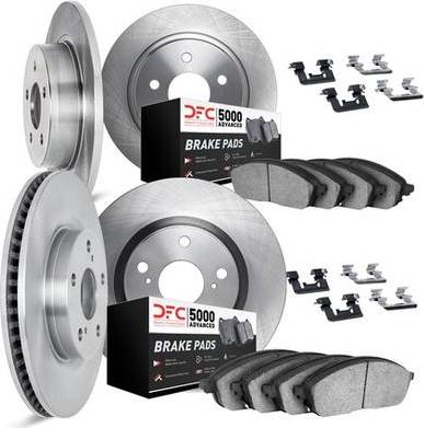 Brake rotors Front and Rear Brake Rotors with 5000 Advanced Brake Pads