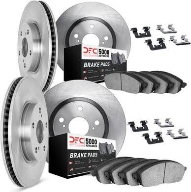 Brake pads Front and Rear Brake Rotors with 5000 Advanced Brake Pads