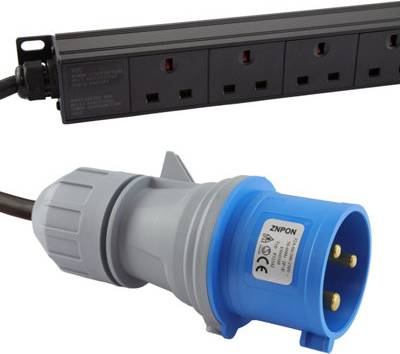 Kenable Pdu Uk Sockets 8 Way With 32A Commando Plug Power Distribution Unit
