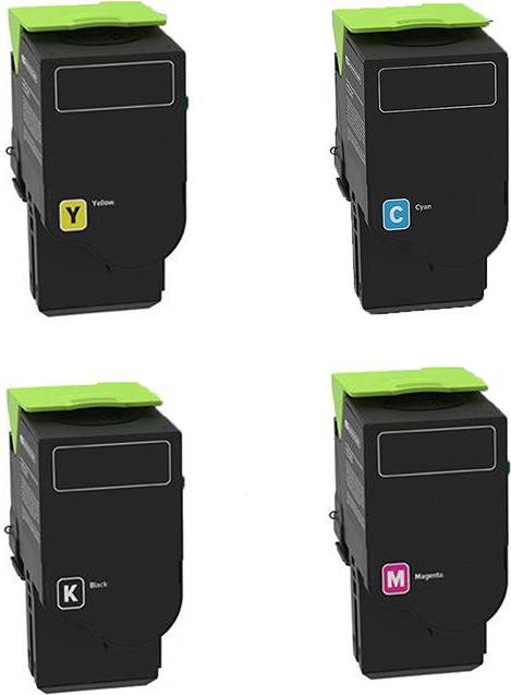 Printerinks Compatible Lexmark CS622de Toner Cartridges Multicolor