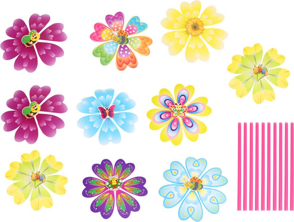 VILLCASE 10Pcs Plastic Pinwheels Assorted Colors