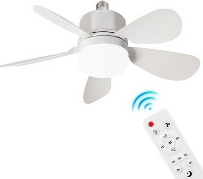 B&Q Socket Fan Light With Remote Control