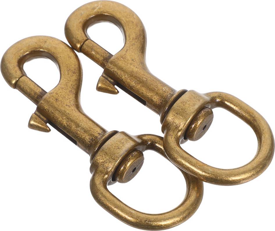 Inoomp 2Pcs Pet Collar Spring Hooks With Swivel Rope