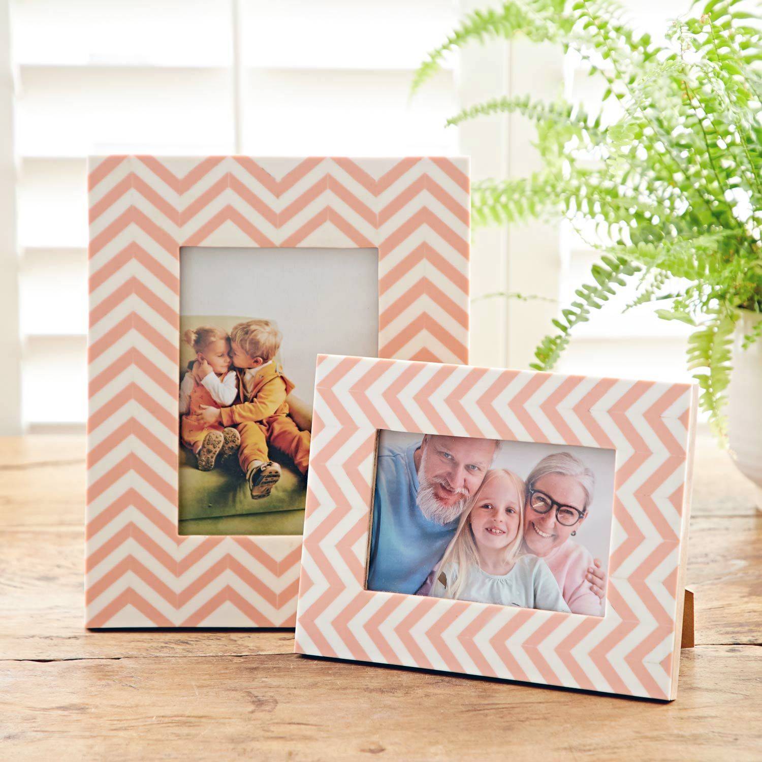 Paper High Advika Pink Chevron Photo Frame Photo Frame