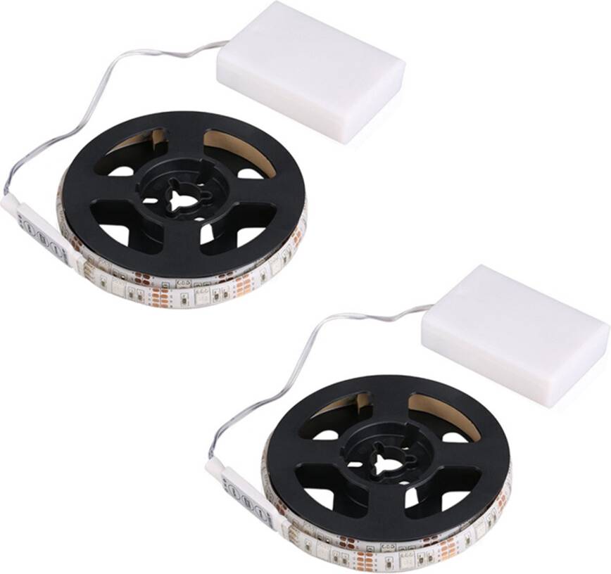 Typecat 2X RGB Flexible LED Light Strip Waterproof IP65 15LEDs DC5V Controller LED bånd