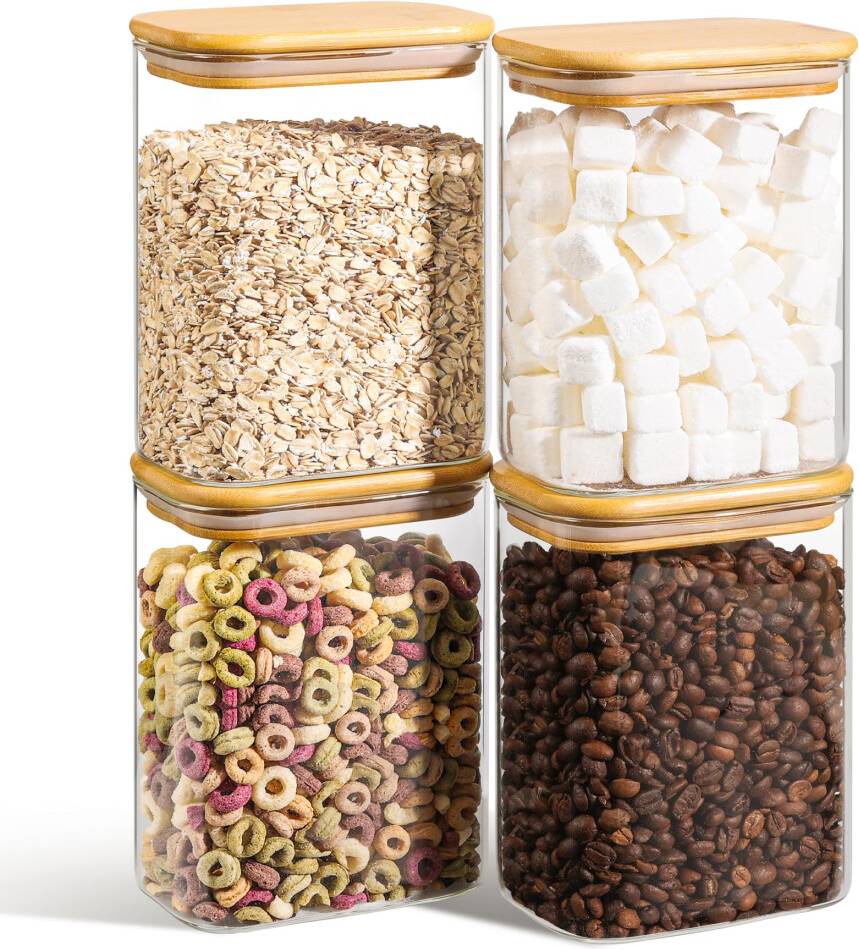 1.1L Rectangle Glass Storage Containers with Lids