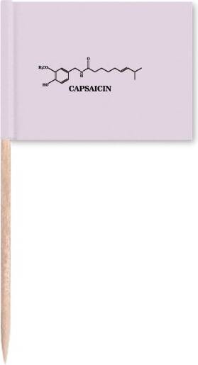 Checal Molecular Structure Pepper Toothpick Flags