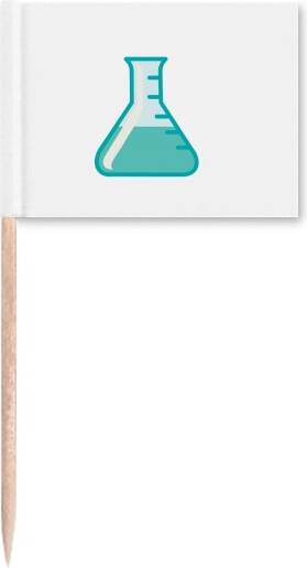 Test-Tube Liquid Science Experiment Toothpick Flags