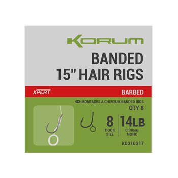 Banded Hair Rigs 15 Inch Size 12