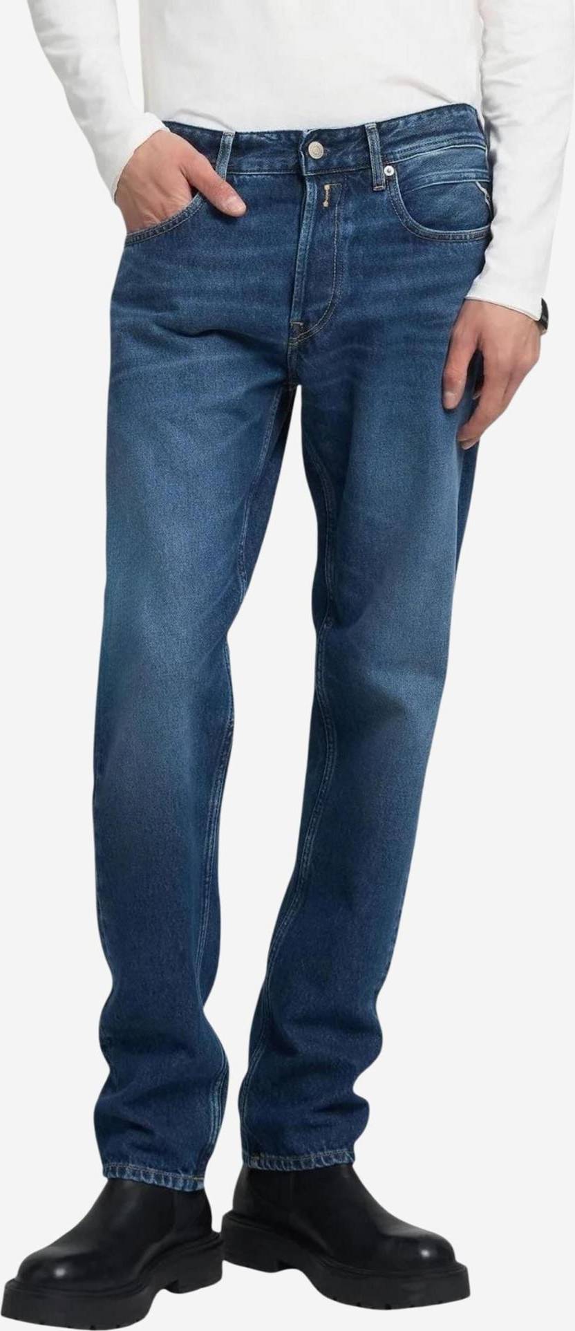 Grover Straight Fit Rigid Jeans - Blue