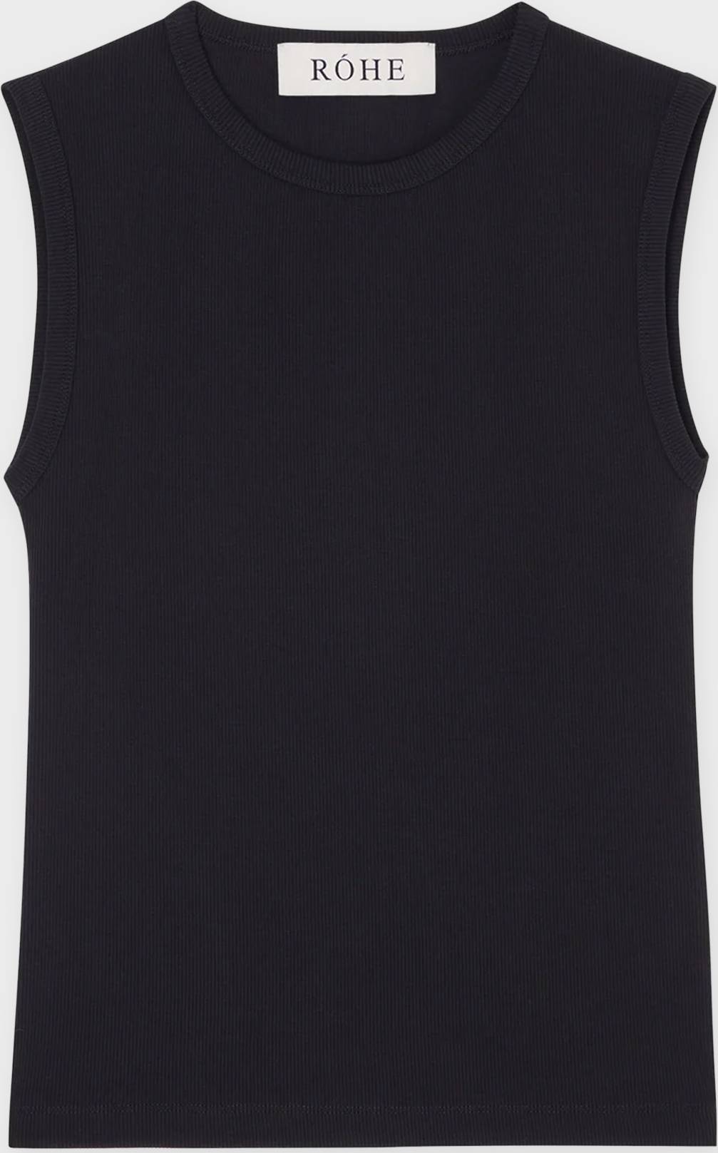 Topp Tight Rib Tank - Svart