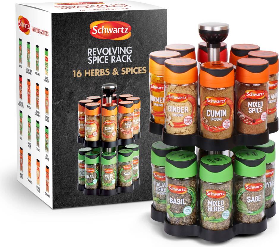 Schwartz Rotating Spice Rack 16 Pcs