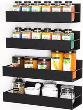 B&Q 4X Magnetic Spice Rack Storage Shelf