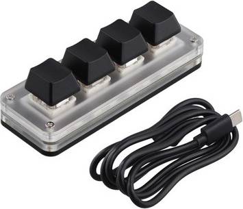 Sodial Usb Programming Macro Custom Keyboard 4 Keys Knob