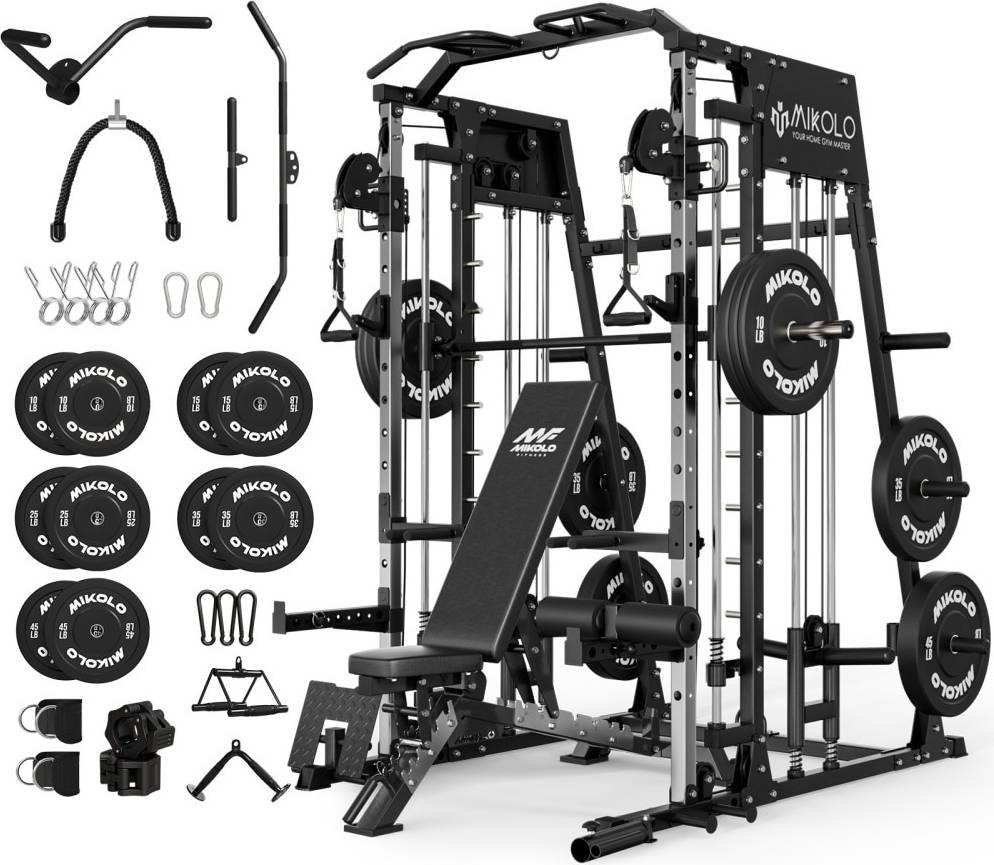 Power rack Mikolo Smith Machine Home Power Rack Cage