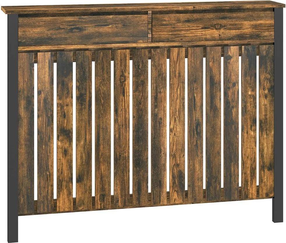 Large radiator covers NESTLUNE Large Radiator Cover with Drawers Vertical Slats