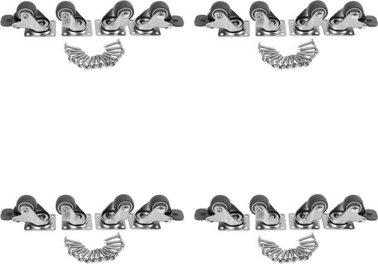 Typecat 16 Pack 1 Inch Low Profile Casters